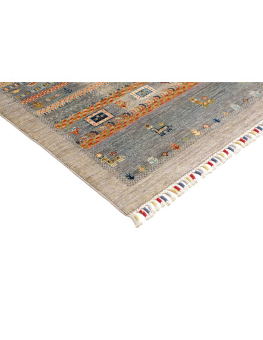 Tappeto Siva Pakistan 150x202 Blu Grigio Beige
