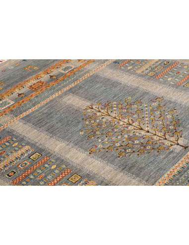 Tappeto Siva Pakistan 150x202 Blu Grigio Beige