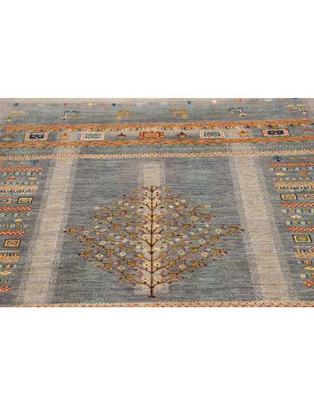 Tappeto Siva Pakistan 150x202 Blu Grigio Beige