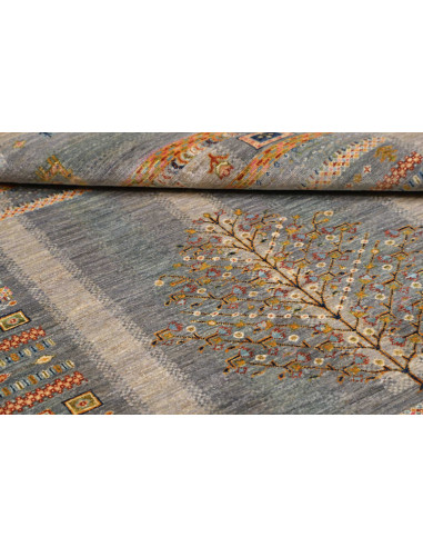 Tappeto Siva Pakistan 150x202 Blu Grigio Beige