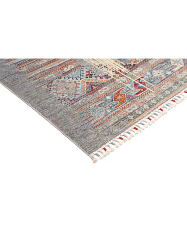 Tappeto Siva Pakistan 148x193 Grigio Blu Celest