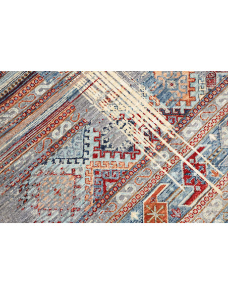Tappeto Siva Pakistan 148x193 Grigio Blu Celest