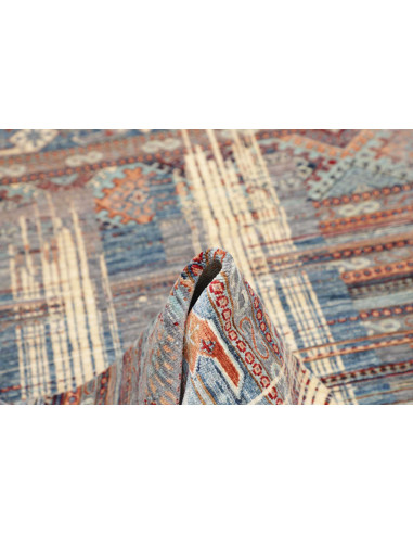 Tappeto Siva Pakistan 148x193 Grigio Blu Celest