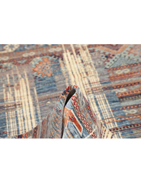 Tappeto Siva Pakistan 148x193 Grigio Blu Celest