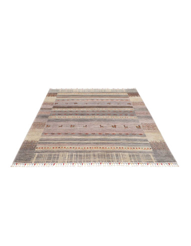 Tappeto Siva Pakistan 155x194 Grigio Chiaro Bei