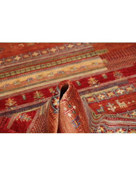 Tappeto Siva Pakistan 125x183 Rosso Terracotta