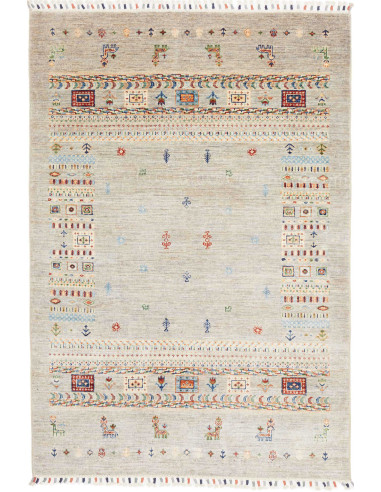 Rug Siva Pakistan 122x178 Grey Beige Red Blue G