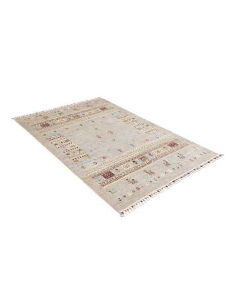 Rug Siva Pakistan 122x178 Grey Beige Red Blue G