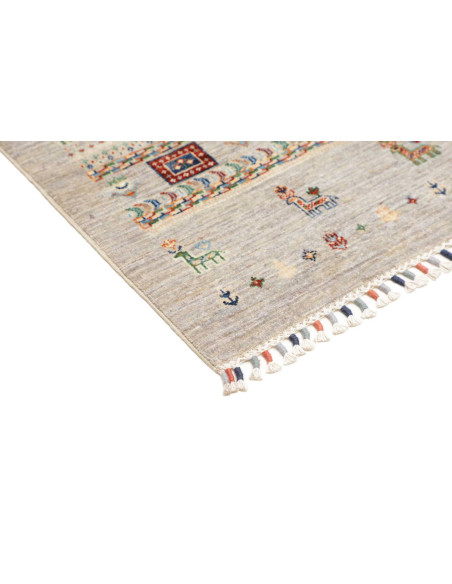 Rug Siva Pakistan 122x178 Grey Beige Red Blue G