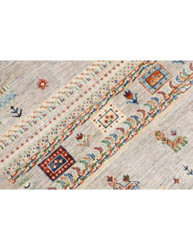 Rug Siva Pakistan 122x178 Grey Beige Red Blue G