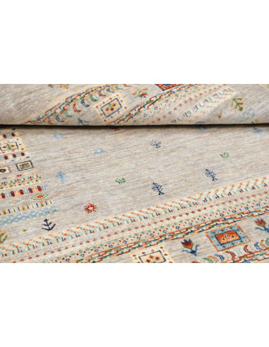 Rug Siva Pakistan 122x178 Grey Beige Red Blue G