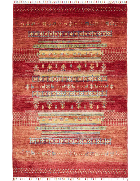 Rug Siva Pakistan 124x186 Red Orange Terracotta