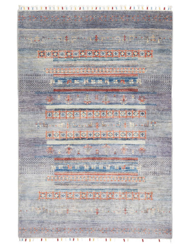 Rug Siva Pakistan 123x181 Blue Lavender Grey Re