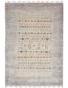 Rug Siva Pakistan 125x176 Grey Blue Peach Terra