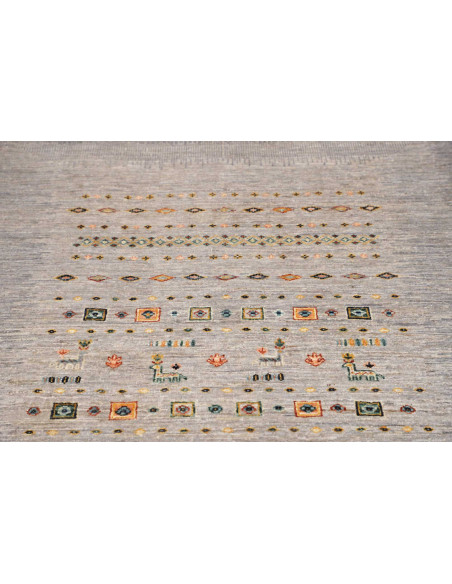 Rug Siva Pakistan 125x176 Grey Blue Peach Terra