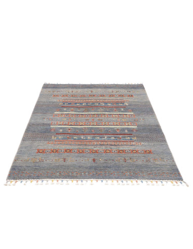Rug Siva Pakistan 124x173 Blue Grey Terracotta