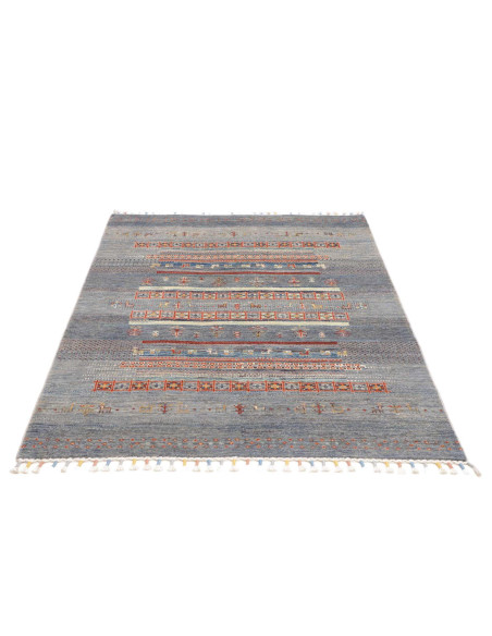 Rug Siva Pakistan 124x173 Blue Grey Terracotta