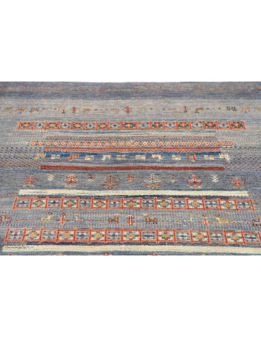 Rug Siva Pakistan 124x173 Blue Grey Terracotta