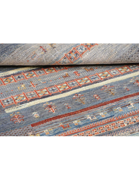 Rug Siva Pakistan 124x173 Blue Grey Terracotta