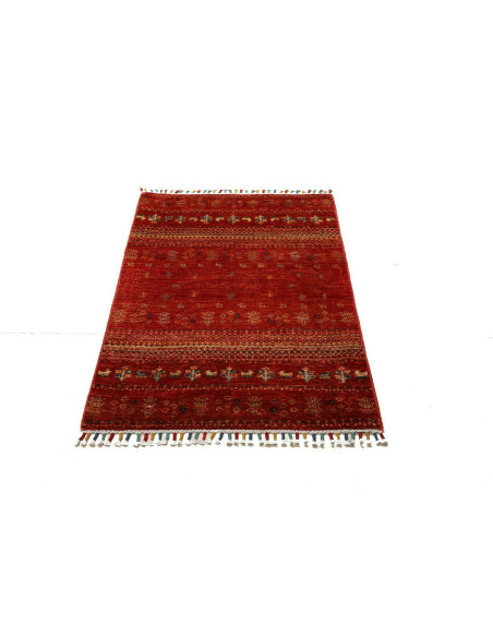 Tappeto Siva Pakistan 82x118 Rosso Intenso Oro