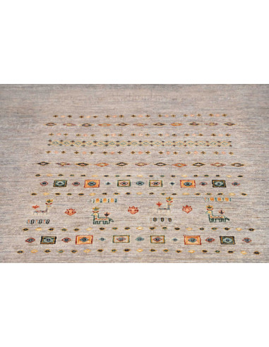 Rug Siva Pakistan 124x178 Muted Grey Multicolor