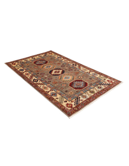 Tappeto Kazak Fine Pakistan 122x190 Marrone Bei