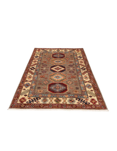 Tappeto Kazak Fine Pakistan 122x190 Marrone Bei