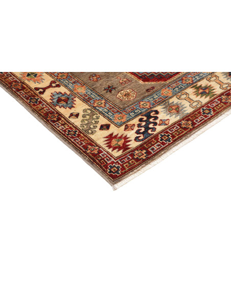 Tappeto Kazak Fine Pakistan 122x190 Marrone Bei