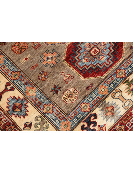 Tappeto Kazak Fine Pakistan 122x190 Marrone Bei