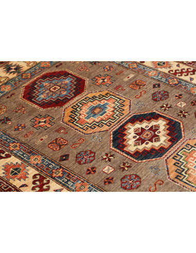Tappeto Kazak Fine Pakistan 122x190 Marrone Bei