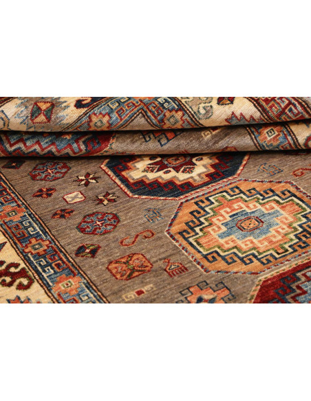 Tappeto Kazak Fine Pakistan 122x190 Marrone Bei