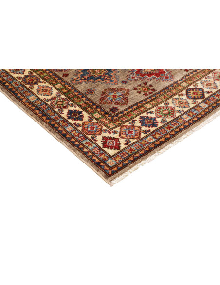 Rug Kazak Fine Pakistan 126x184 Taupe Grey Crea