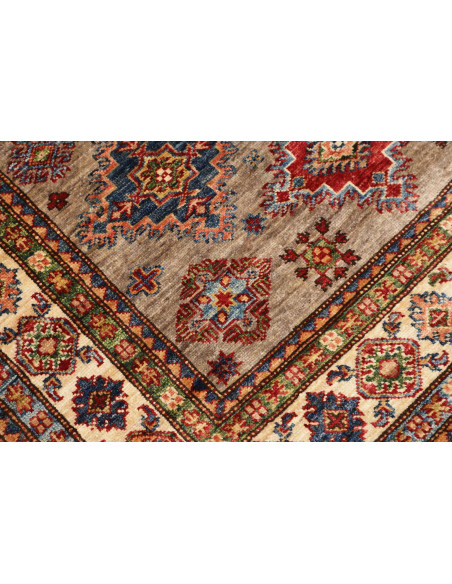 Rug Kazak Fine Pakistan 126x184 Taupe Grey Crea