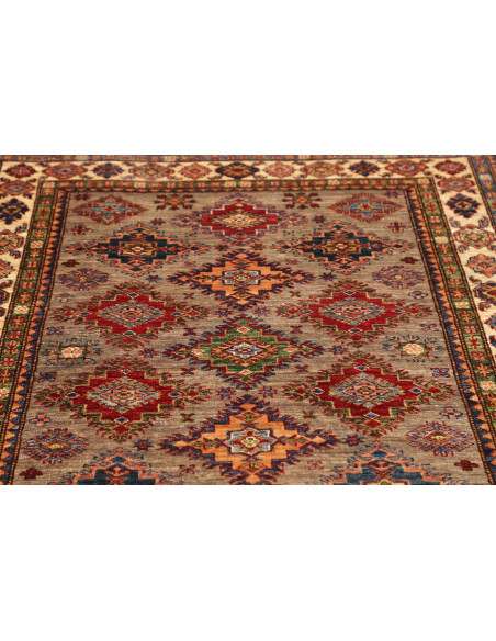 Rug Kazak Fine Pakistan 126x184 Taupe Grey Crea