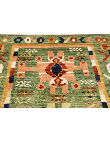 Tappeto Gabbeh Marrakech Pakistan 133x179 Verde