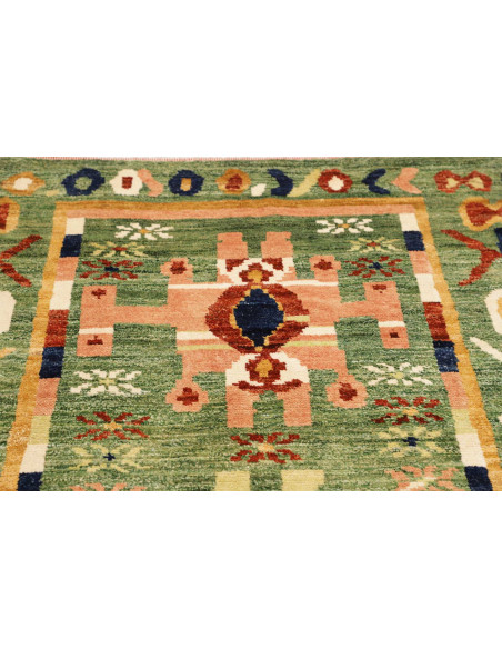 Tappeto Gabbeh Marrakech Pakistan 133x179 Verde