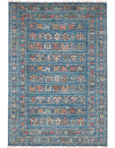 Rug Rubin Pakistan 166x240 Blue Teal Orange Red