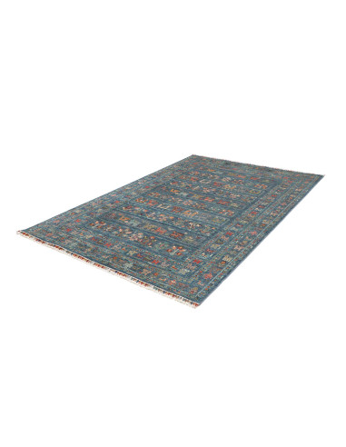 Rug Rubin Pakistan 166x240 Blue Teal Orange Red