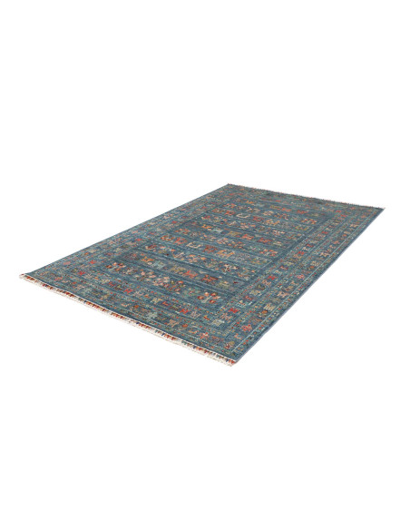 Rug Rubin Pakistan 166x240 Blue Teal Orange Red