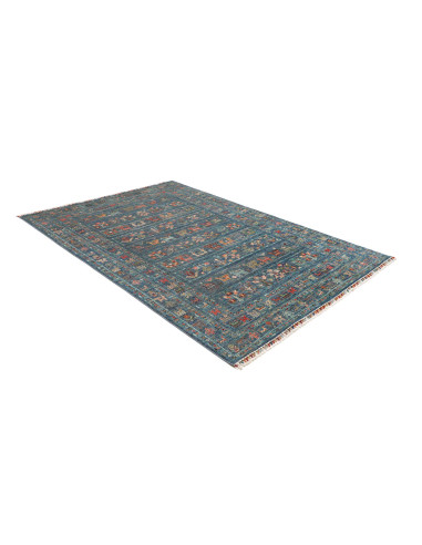 Rug Rubin Pakistan 166x240 Blue Teal Orange Red