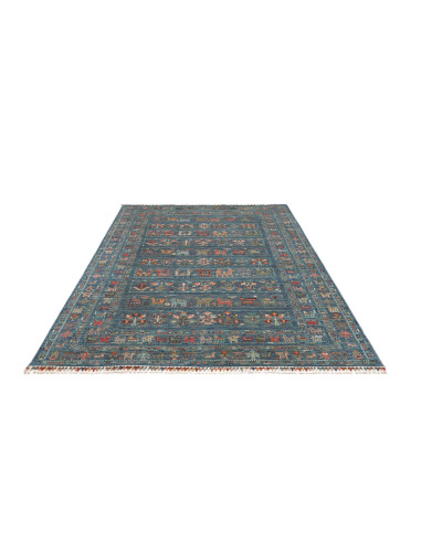 Rug Rubin Pakistan 166x240 Blue Teal Orange Red