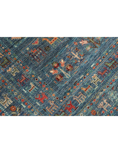 Rug Rubin Pakistan 166x240 Blue Teal Orange Red