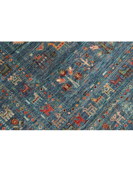 Rug Rubin Pakistan 166x240 Blue Teal Orange Red