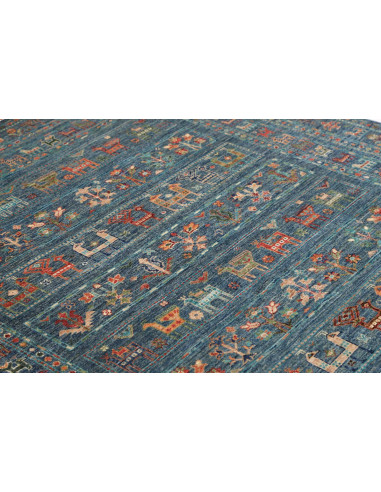 Rug Rubin Pakistan 166x240 Blue Teal Orange Red