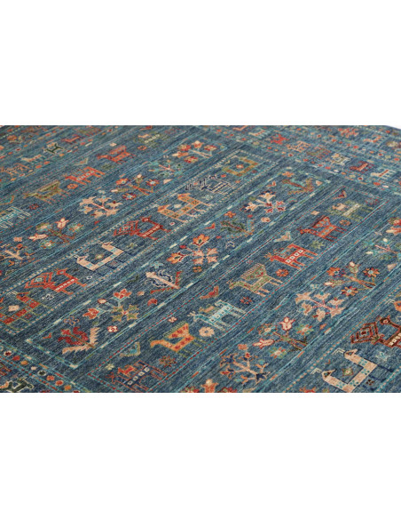 Rug Rubin Pakistan 166x240 Blue Teal Orange Red