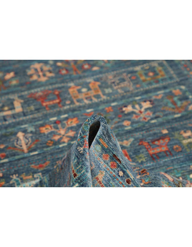 Rug Rubin Pakistan 166x240 Blue Teal Orange Red