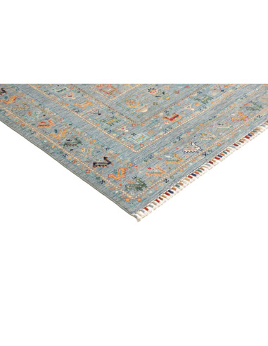 Rug Rubin Pakistan 165x231 Sky Blue Teal Mustar