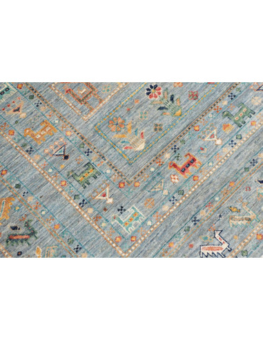 Rug Rubin Pakistan 165x231 Sky Blue Teal Mustar