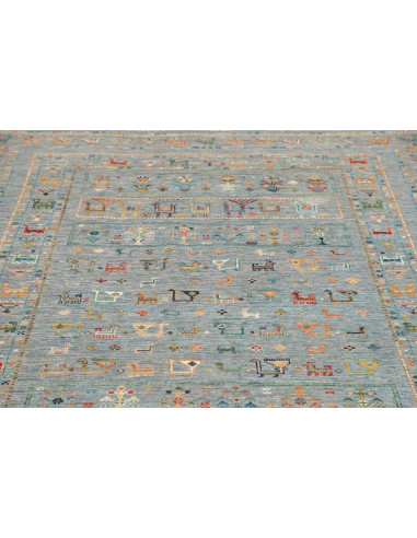 Rug Rubin Pakistan 165x231 Sky Blue Teal Mustar