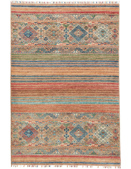Rug Rubin Pakistan 127x188 Beige Terracotta Blu